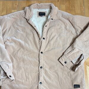 Silver Jeans Men's Corduroy Jacket with Sherpa lining